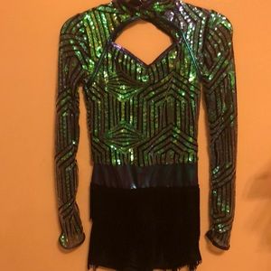 Purple, Green and Black Costume